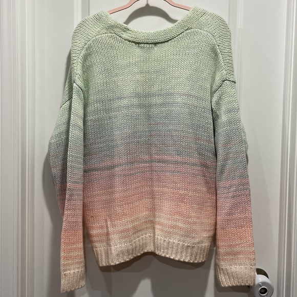 525 America Ombre Cardigan I’m Taffy Multi Pastel Size Small - Picture 7 of 8